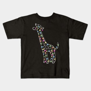 Giraffe Love Design Kids T-Shirt